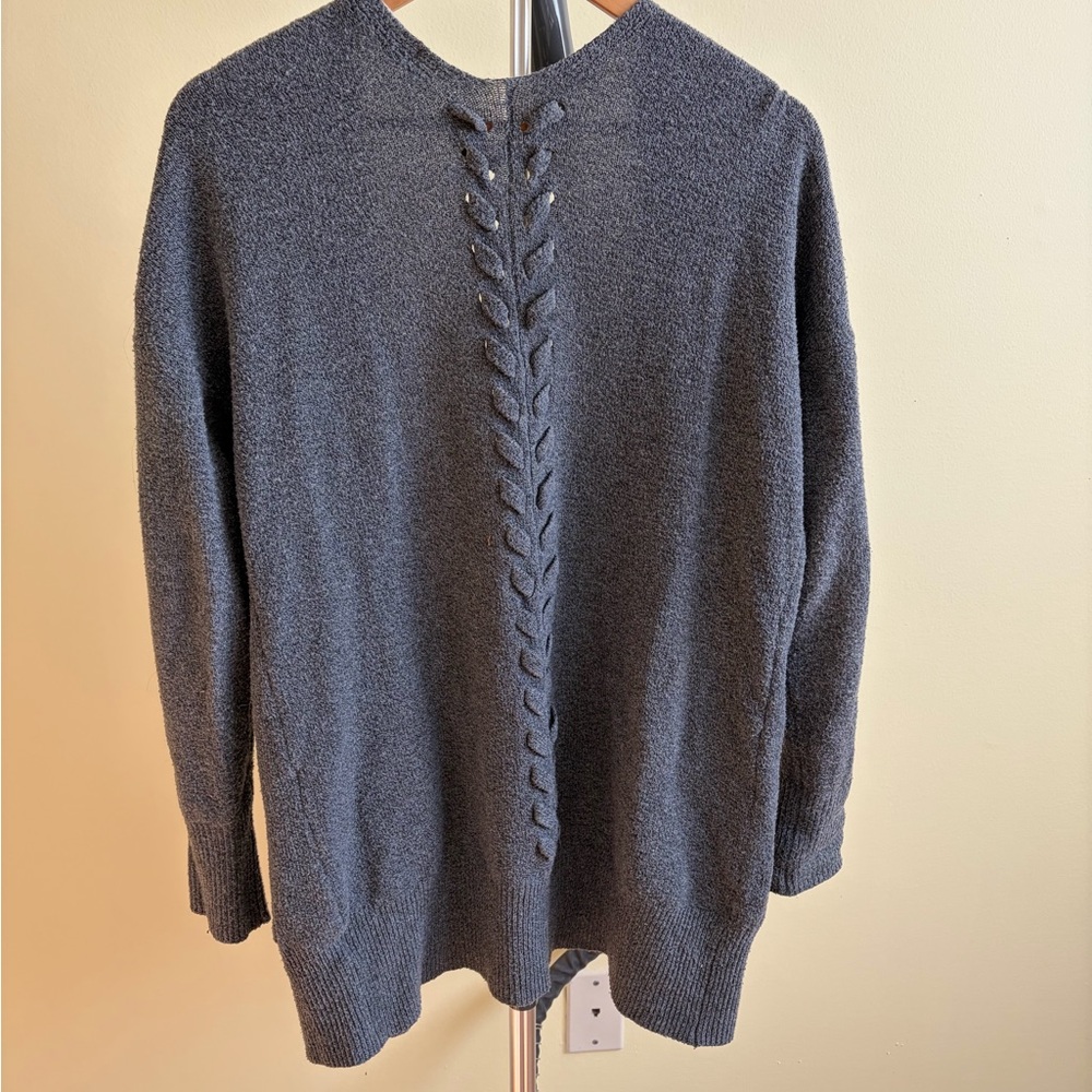 Pink Rose Charcoal Gray Women's Cardigan